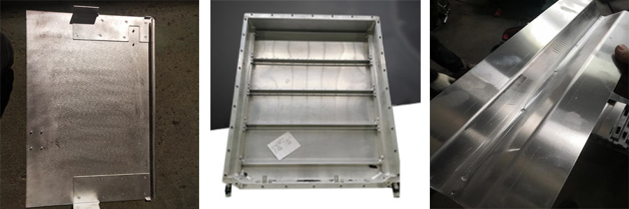 鋁柜門(mén)點(diǎn)焊樣品，電池鋁箱點(diǎn)焊樣品，鋁工具箱點(diǎn)焊樣品