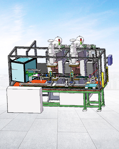 汽車(chē)座椅滑軌支架自動(dòng)熱鉚焊接線