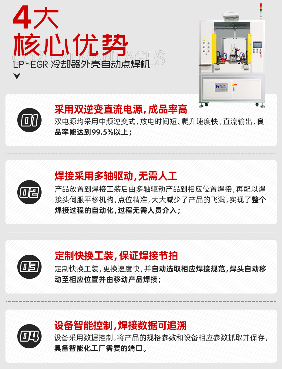 冷卻器外殼自動點焊機核心優(yōu)勢