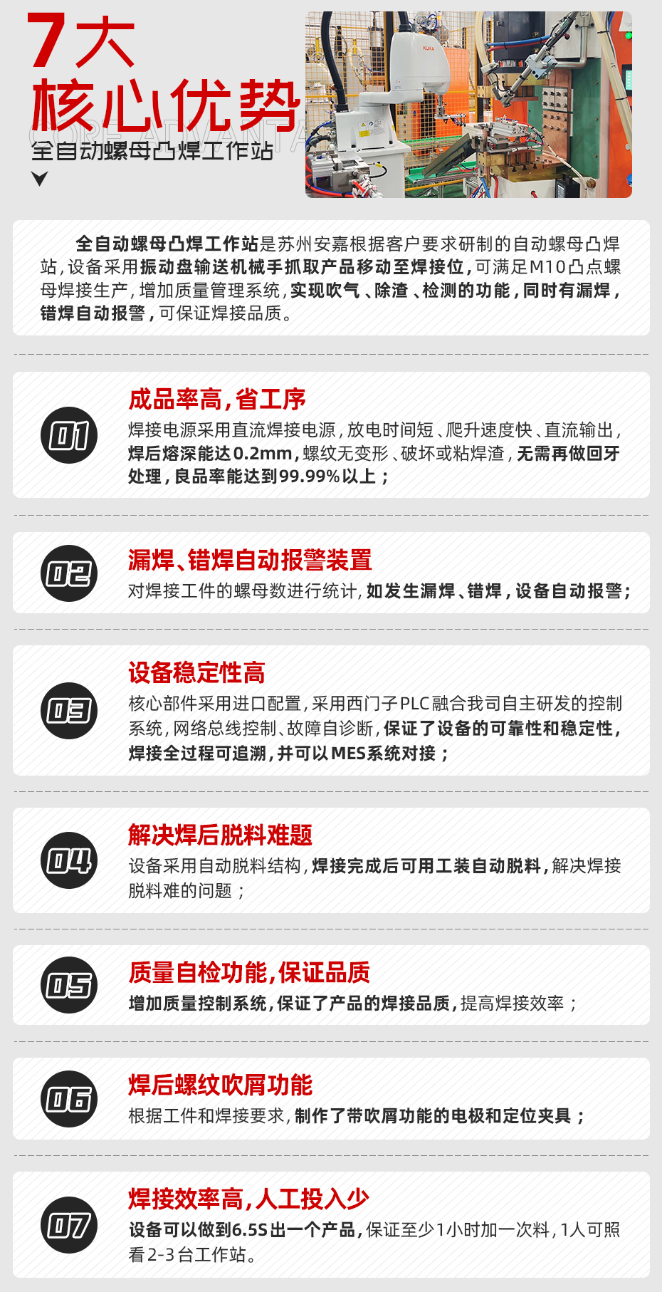 全自動(dòng)螺母凸焊工作站核心優(yōu)勢(shì)